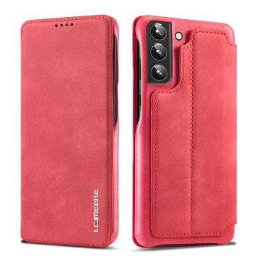 LC.IMEEKE Samsung Galaxy S22 Plus Card Slot Magnetic Case Red
