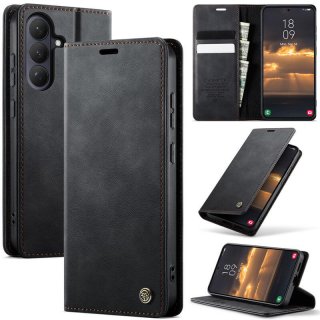CaseMe Samsung Galaxy S26 Magnetic Wallet Case with RFID Blocking Black