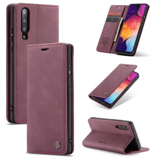 CaseMe Samsung Galaxy A50 Wallet Kickstand Magnetic Case Red