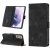 Skin-friendly Samsung Galaxy S21 Plus Wallet Stand Case with Wrist Strap Black