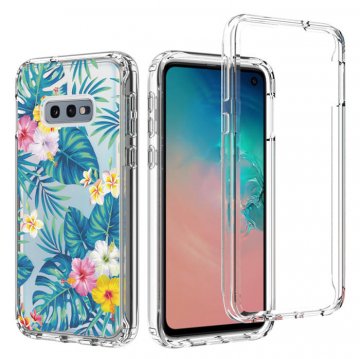 Samsung Galaxy S10e Clear Bumper TPU Banana Leaf Case