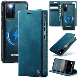 CaseMe Samsung Galaxy S20 2-in-1 Magnetic Wallet Case – Wireless Charging & RFID Blocking Blue