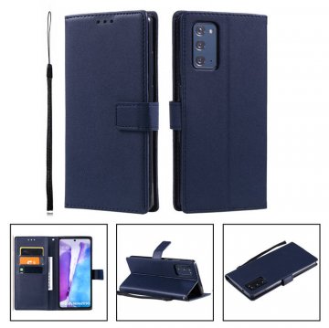 Samsung Galaxy Note 20 Wallet Kickstand Magnetic Case Blue