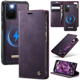 CaseMe Samsung Galaxy S20 Plus 2-in-1 Magnetic Wallet Case – Wireless Charging & RFID Blocking Purple