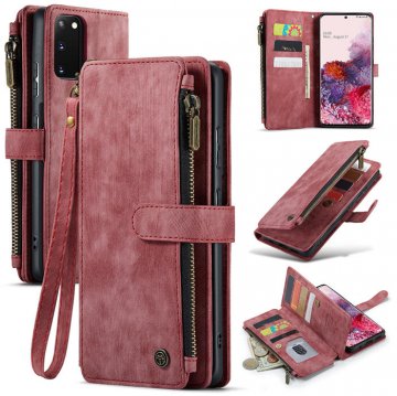 CaseMe Samsung Galaxy S20 Wallet Kickstand Retro Case Red
