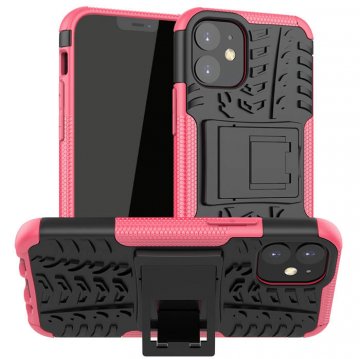 iPhone 12 Mini Hybrid Rugged PC + TPU Kickstand Case Rose