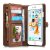 CaseMe iPhone 6S Plus/6 Plus Zipper Wallet Detachable 2 in 1 Folio Case Brown