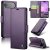 CaseMe iPhone Air Wallet RFID Blocking Magnetic Buckle Case Purple