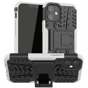 iPhone 12 Mini Hybrid Rugged PC + TPU Kickstand Case White
