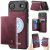 CaseMe iPhone Air 2-in-1 Detachable Magnetic Wallet Case with RFID Blocking, Card Holder & MagSafe Compatible - Red