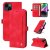 YIKATU Wallet Magnetic Stand Matte Leather Phone Case Red