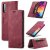 Autspace Samsung Galaxy A50 Wallet Kickstand Magnetic Case Red