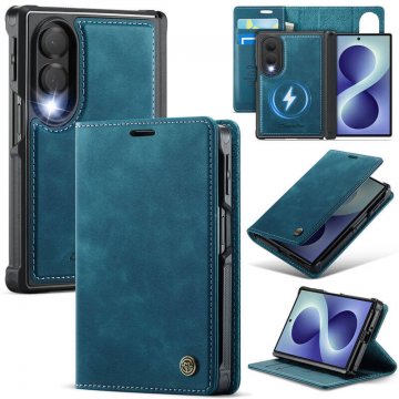CaseMe Samsung Galaxy Z Fold8 2-in-1 Magnetic Wallet Case – Wireless Charging & RFID Blocking Blue