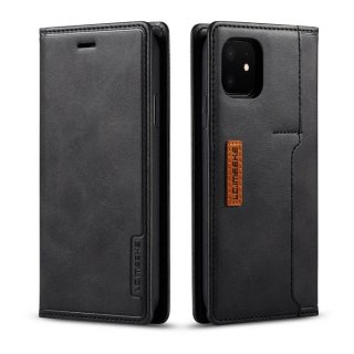 LC.IMEEKE iPhone 11 Wallet Magnetic Stand Case with Card Slots Black