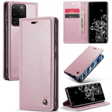 CaseMe Samsung Galaxy S20 Ultra Wallet Kickstand Magnetic Case Pink
