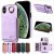 For iPhone XS Max Card Holder Ring Kickstand Case Purple