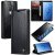 CaseMe Samsung Galaxy S9 Plus Wallet Kickstand Magnetic Case Black