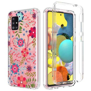 Samsung Galaxy A51 5G Clear Bumper TPU Floral Prints Case