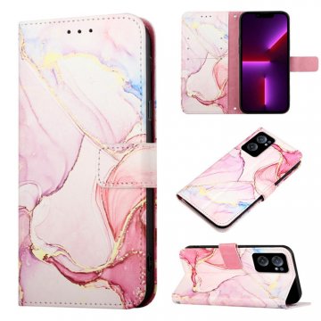Marble Pattern OnePlus Nord CE 2 5G Wallet Stand Case Rose Gold