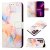 Marble Pattern Samsung Galaxy S22 Ultra Wallet Case Marble White