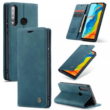 CaseMe Huawei P30 Lite Wallet Magnetic Flip Leather Case Blue