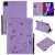 iPad Pro 11 inch 2020 Embossed Cat Wallet Stand Leather Case Purple