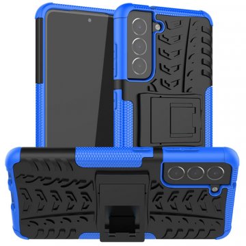 Samsung Galaxy S21 FE Hybrid PC + TPU Stand Case Blue