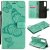 Huawei P Smart 2021 Embossed Butterfly Wallet Magnetic Stand Case Green