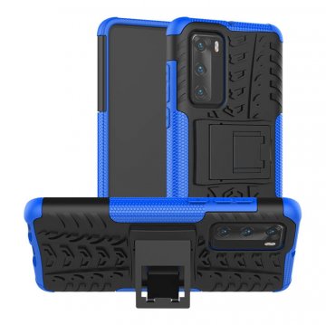 Huawei P40 Hybrid Rugged PC + TPU Kickstand Case Blue