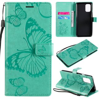 OnePlus 8T Embossed Butterfly Wallet Magnetic Stand Case Green