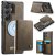 CaseMe Samsung Galaxy S26 Ultra Detachable Magnetic Wallet Case with RFID Blocking & Wireless Charging - Coffee