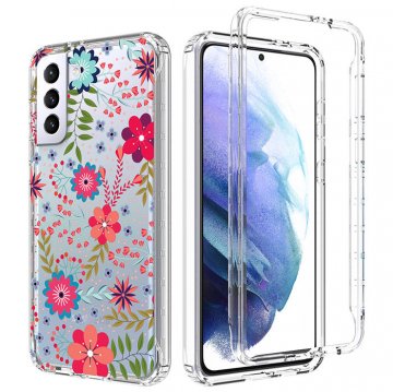 Samsung Galaxy S21 Plus Clear Bumper TPU Floral Prints Case