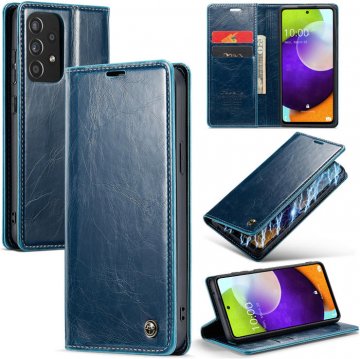 CaseMe Samsung Galaxy A52 Wallet Kickstand Magnetic Case Blue