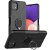 Samsung Galaxy A22 5G Hybrid Rugged Ring Kickstand Case Black
