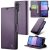 CaseMe Samsung Galaxy S23 FE Wallet RFID Blocking Magnetic Buckle Case Purple
