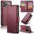 CaseMe iPhone 17 Pro Max Wallet RFID Blocking Magnetic Buckle Case Red
