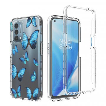 OnePlus Nord N200 5G Clear Bumper TPU Blue Butterfly Case