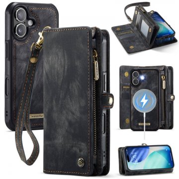 CaseMe iPhone 17 2-in-1 Magnetic Wallet Case with MagSafe & RFID Blocking Black
