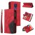 Moto G Play 2021 Zipper Wallet Magnetic Stand Case Red