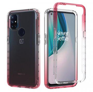 OnePlus Nord N10 5G Shockproof Clear Gradient Cover Red