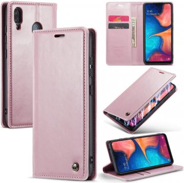 CaseMe Samsung Galaxy A20/A30 Wallet Kickstand Magnetic Case Pink