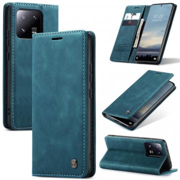 CaseMe Xiaomi 13 Pro Wallet Retro Suede Leather Case Blue