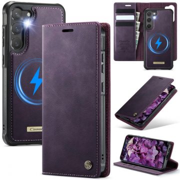 CaseMe Samsung Galaxy S23 2-in-1 Magnetic Wallet Case – Wireless Charging & RFID Blocking Purple