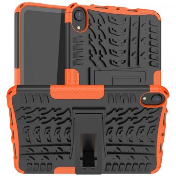iPad Mini 6 2021 Hybrid Rugged PC + TPU Kickstand Case Orange