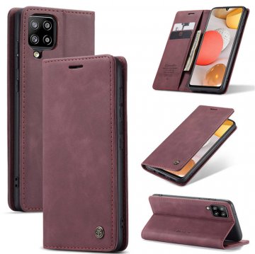 CaseMe Samsung Galaxy A42 5G Wallet Kickstand Magnetic Flip Case Red
