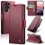 CaseMe Samsung Galaxy S26 Ultra Wallet RFID Blocking Magnetic Buckle Case Red