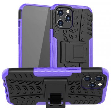 iPhone 12/12 Pro Hybrid Rugged PC + TPU Kickstand Case Purple