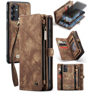 CaseMe Samsung Galaxy A14 5G Wallet Case with Wrist Strap Coffee