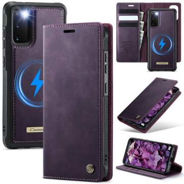 CaseMe Samsung Galaxy S20 2-in-1 Magnetic Wallet Case – Wireless Charging & RFID Blocking Purple