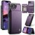 CaseMe iPhone 16e RFID Blocking Card Holder Kickstand Case Purple